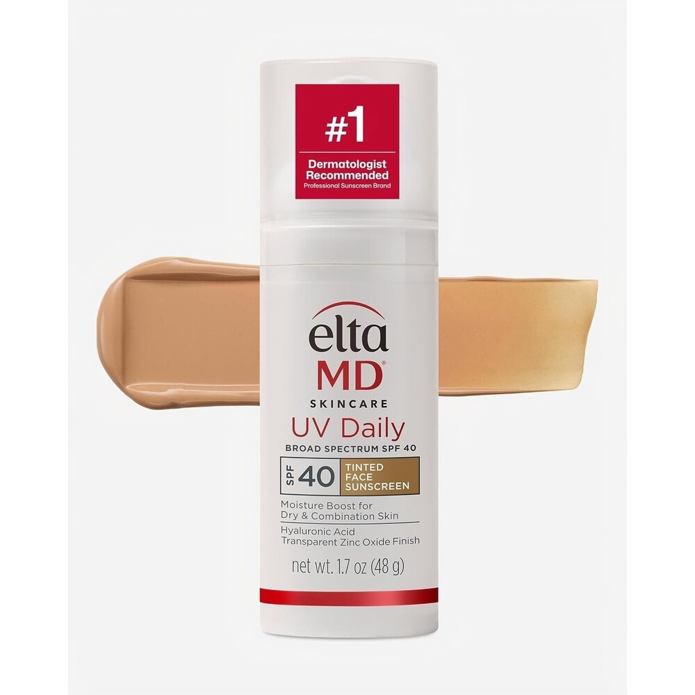 EltaMD UV Daily TINTED Face Sunscreen Moisturizer, Zinc Oxide, SPF 40 1.7 oz